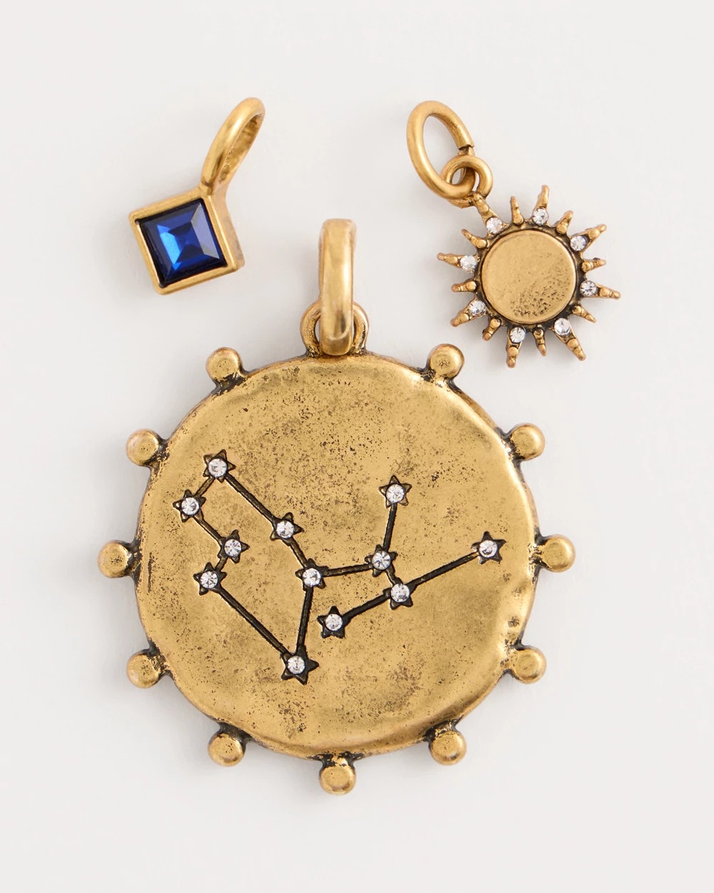 Mixed Metals Virgo Zodiac Charm Pendant
