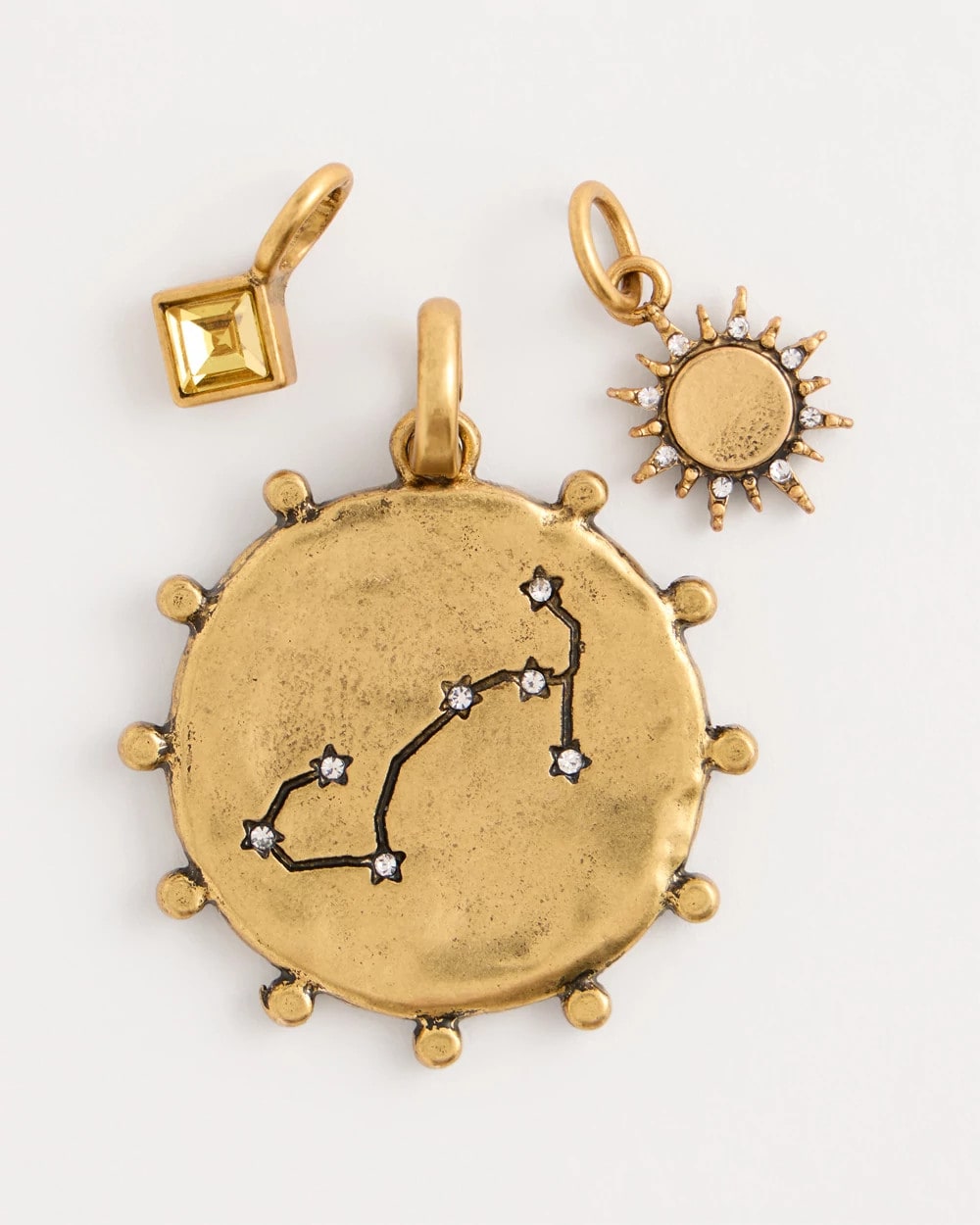 Mixed Metals Scorpio Zodiac Charm Pendant