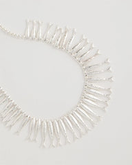 Silver Silvertone Fish Collar Necklace