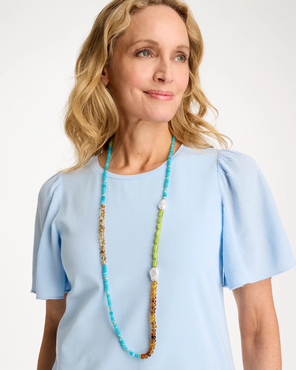 Multi Resin Single-Strand Necklace