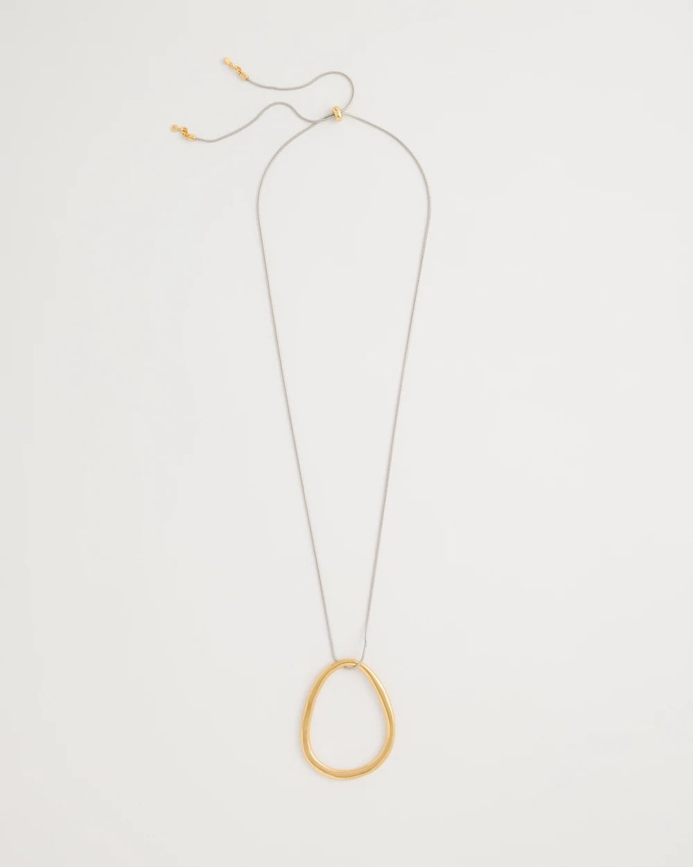 Mixed Metals Mixed Metal Circle Pendant Necklace