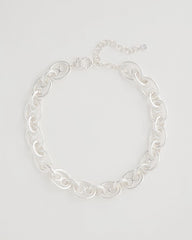 Silver Mariner Silvertone Link Necklace