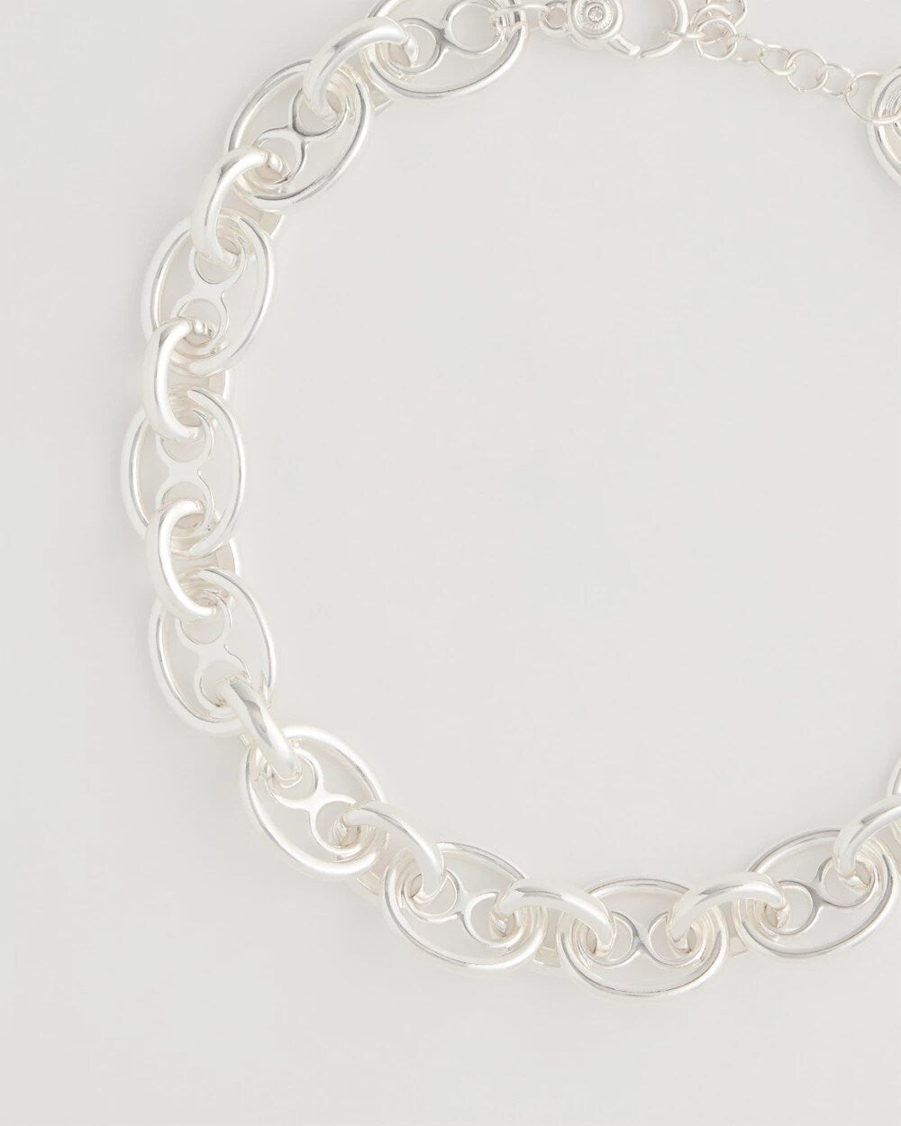 Silver Mariner Silvertone Link Necklace