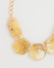Neutral Chico's Originals Neutral Stone Bib Necklace