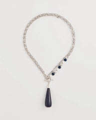 Blue Siren Teardrop Pendant Necklace
