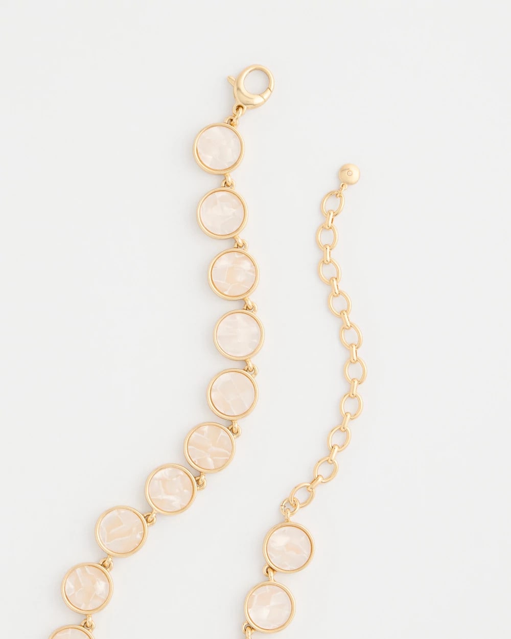 Gold Pearlescent Rounded Collar Necklace