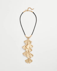 Gold Chico's Originals Gold Ginkgo Pendant Necklace