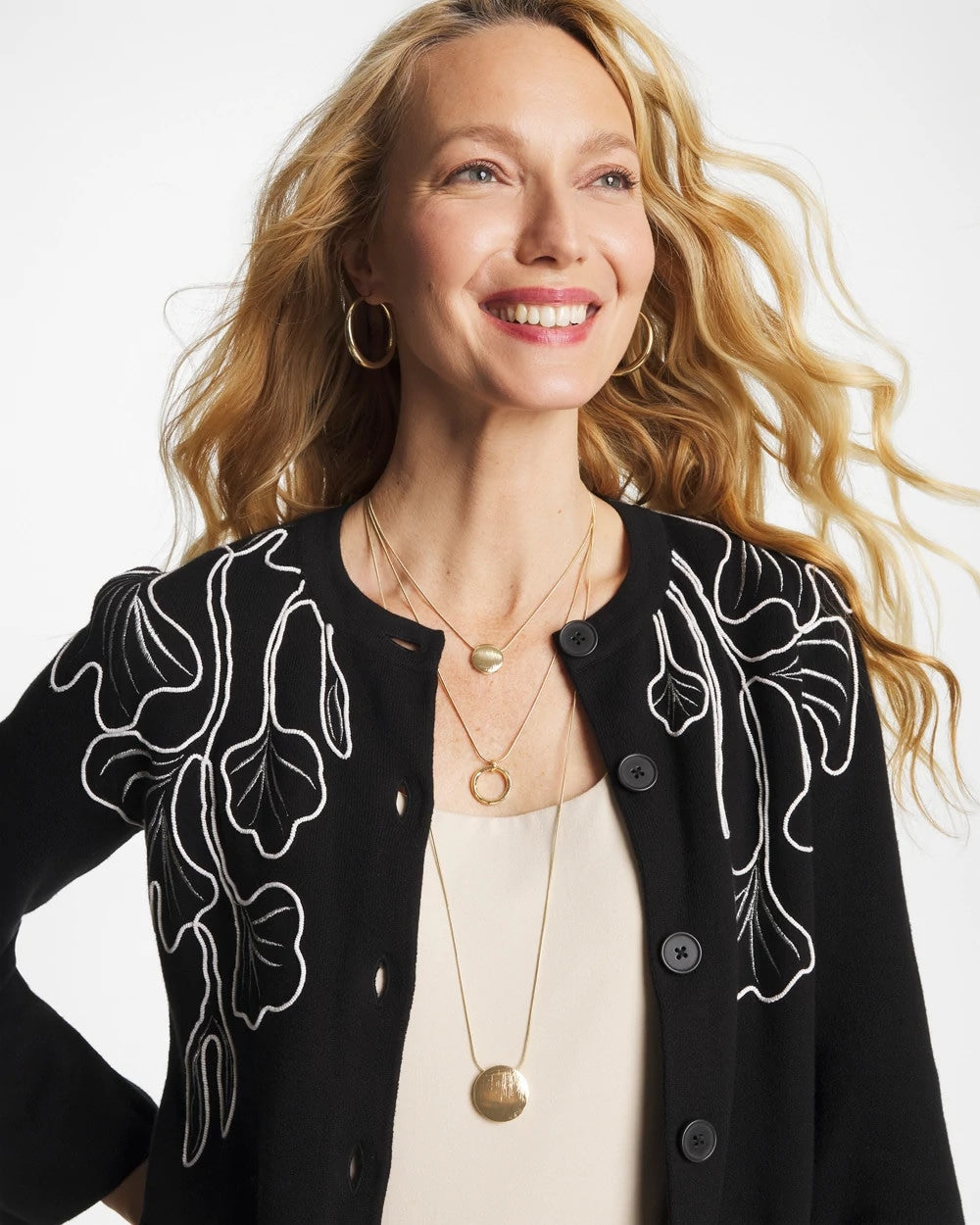 Gold Gold Triple Pendant Necklace