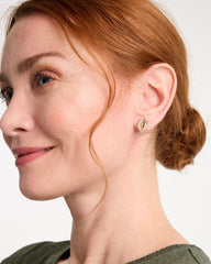 Gold Conch Stud Earrings