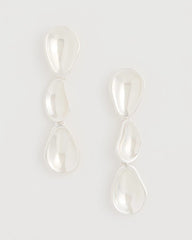 Silver Silvertone Linear Drop Earrings
