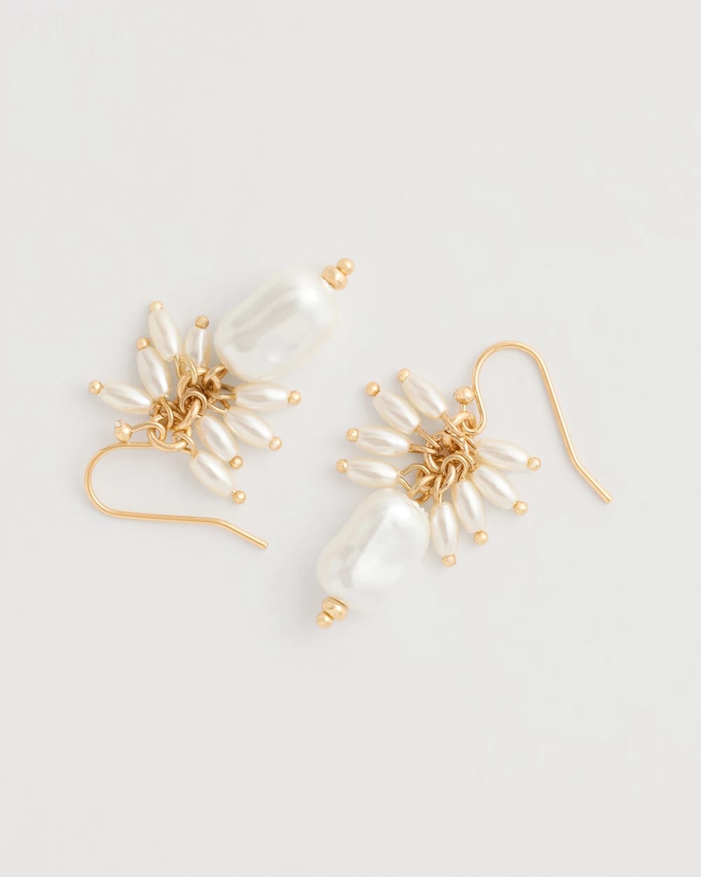 Pearl Pearl Cluster Drop Earrings