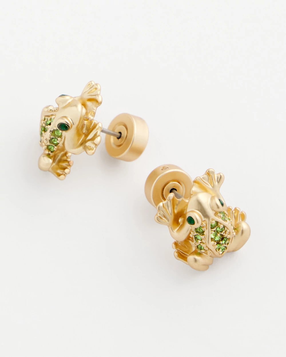 Gold Frog Stud Earrings