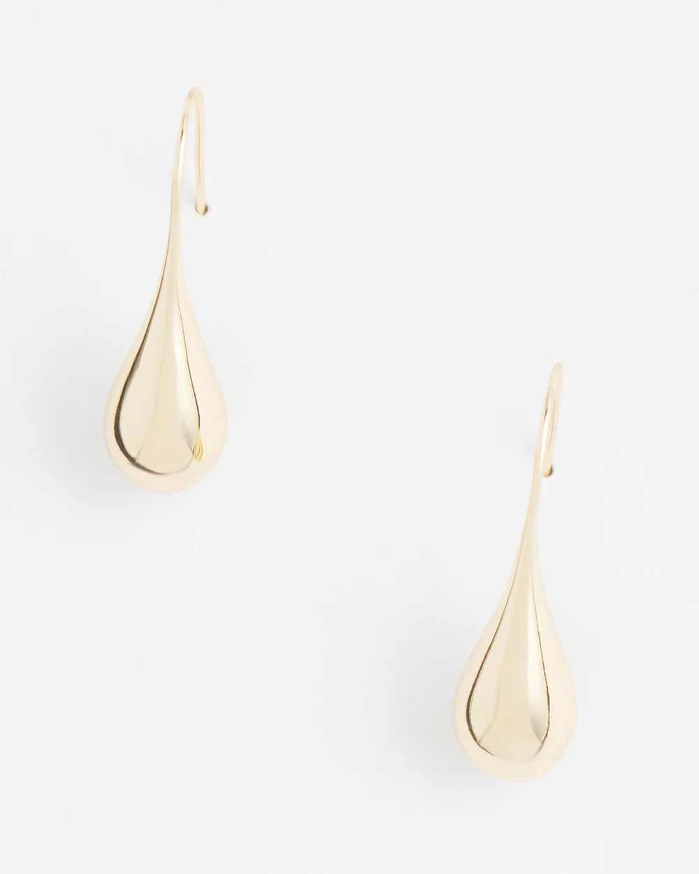 Gold No Droop™ Gold Tone Teardrop Threader Earrings