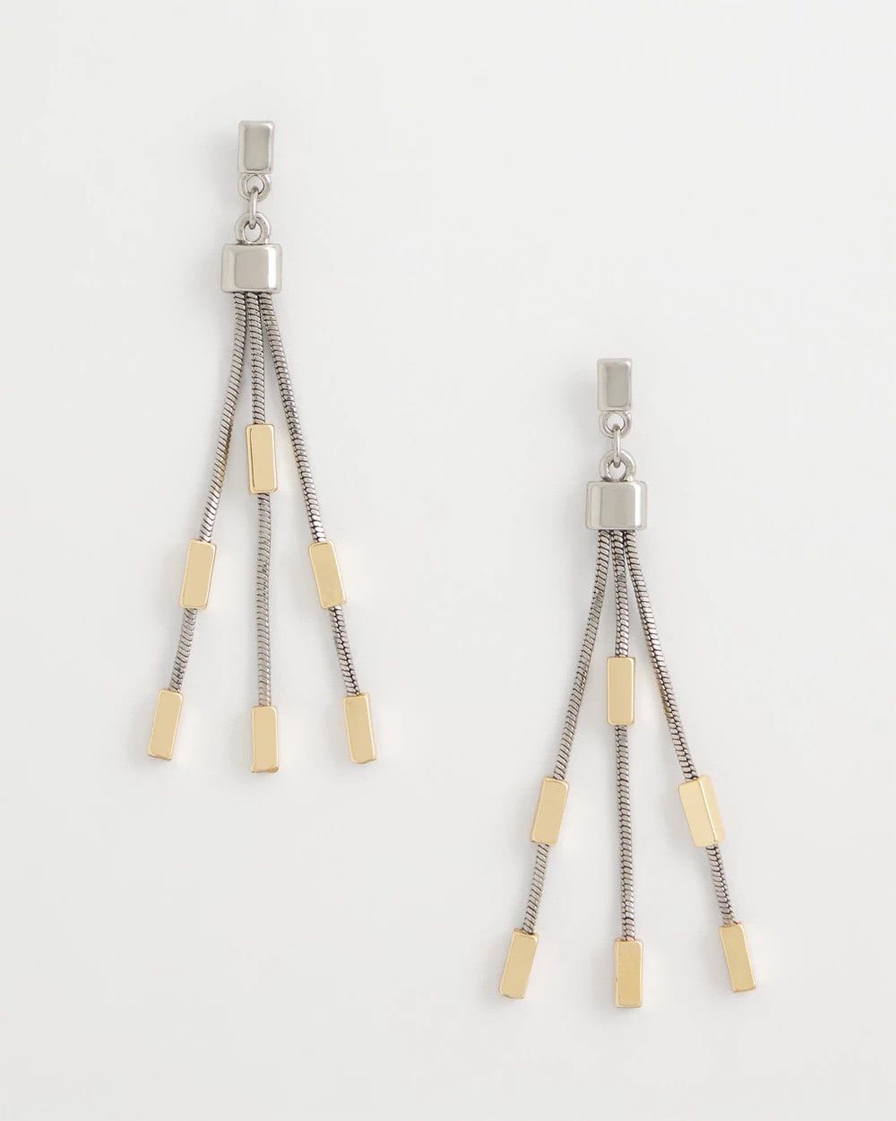 Mixed Metals Mixed Metal Linear Earrings