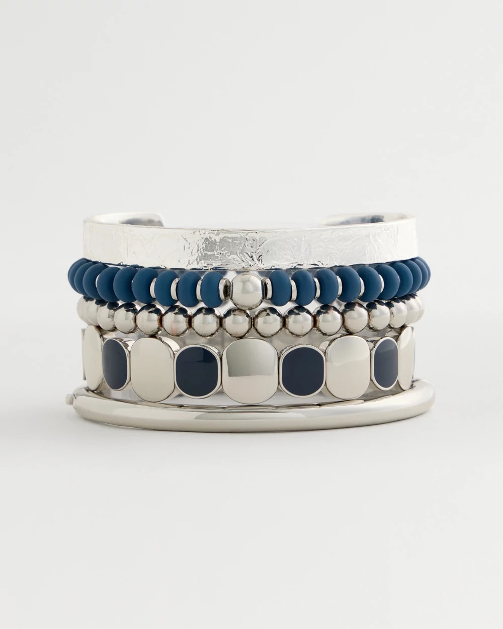 Navy Navy Round Stretch Bracelet
