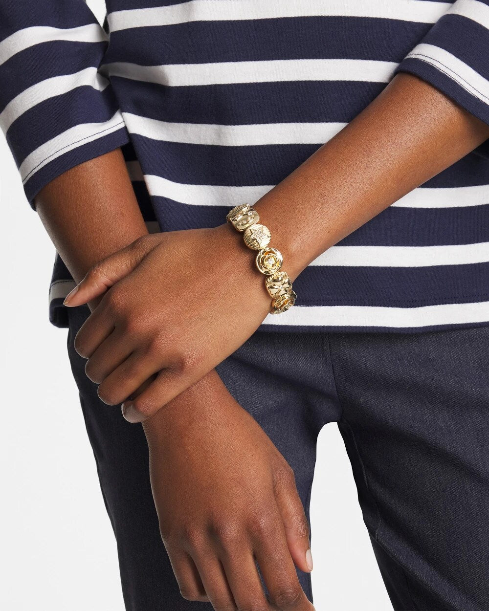 Gold Stretch Lucky Charm Bracelet