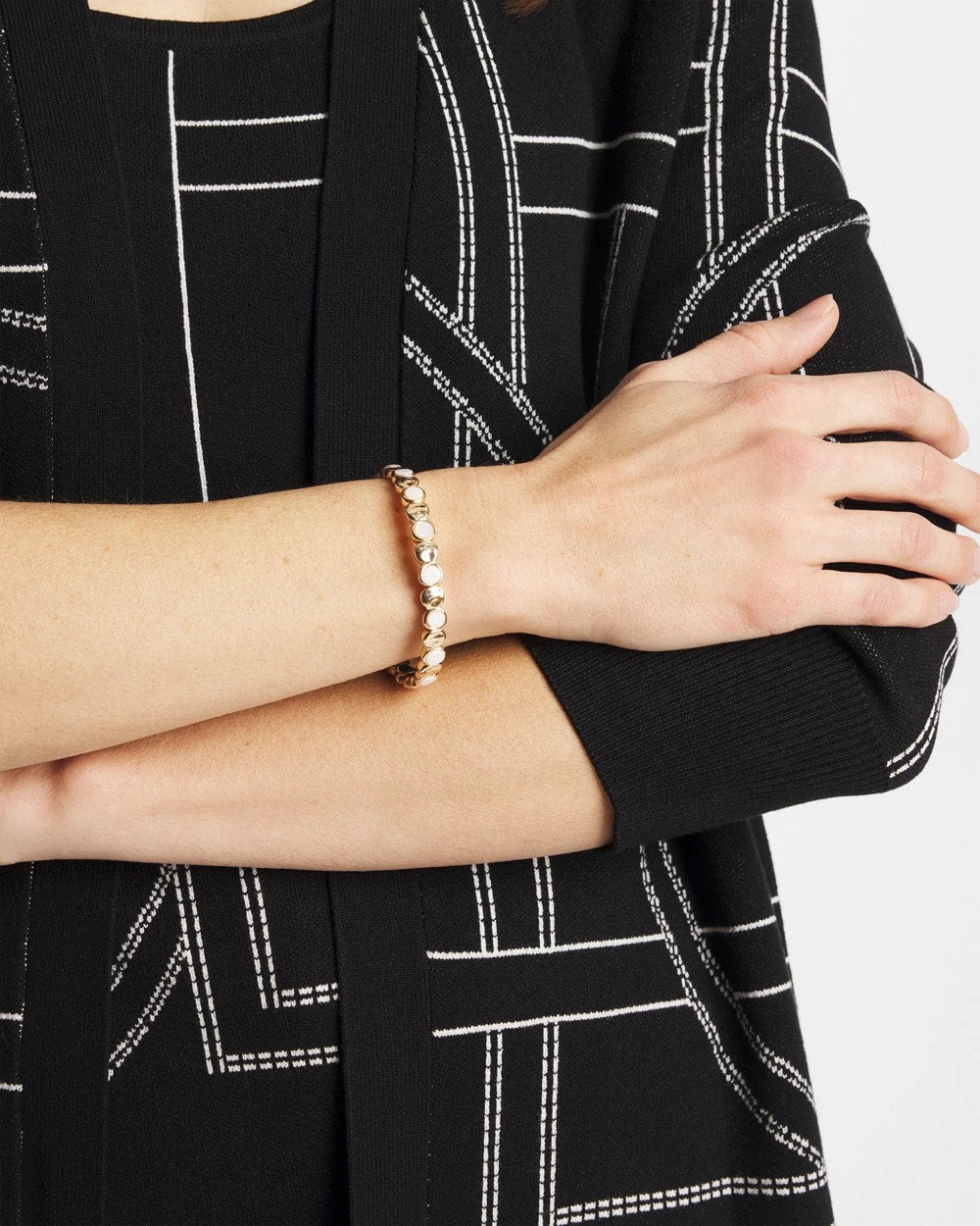 Pearl Pearl Mini Circle Stretch Bracelet