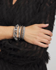 Silver Silver Hinge Bangle
