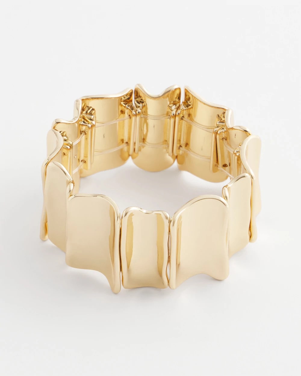 Gold Gold Wavy Stretch Cuff