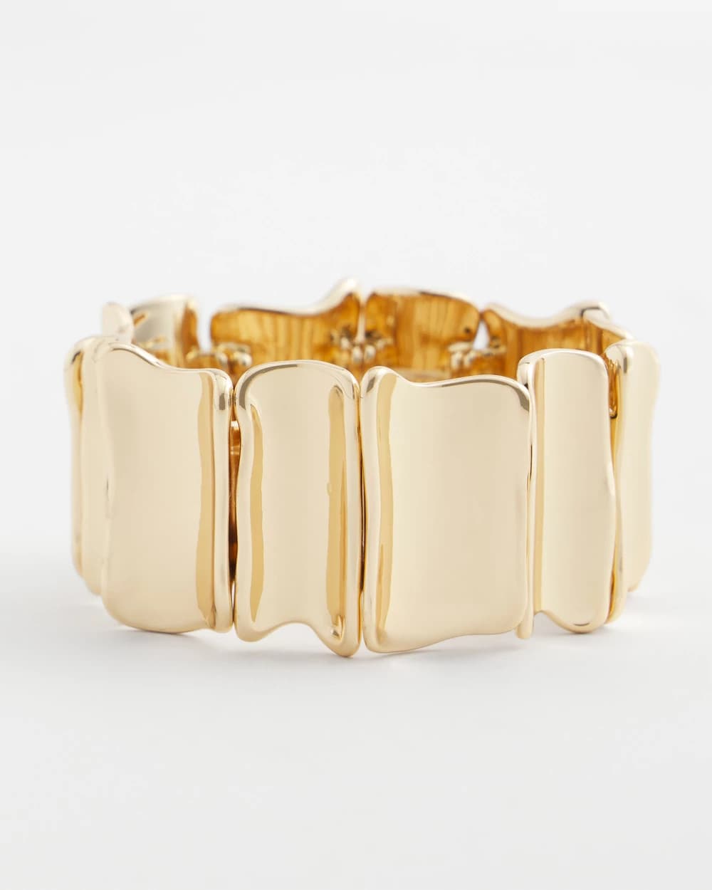 Gold Gold Wavy Stretch Cuff