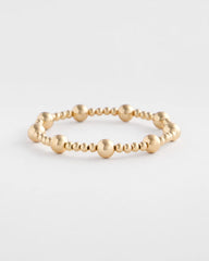 Gold Gold-tone Medium Bead Stretch Bracelet