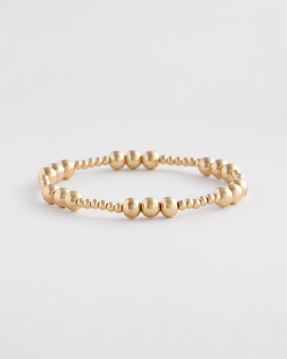 Gold Gold-tone Small Bead Stretch Bracelet