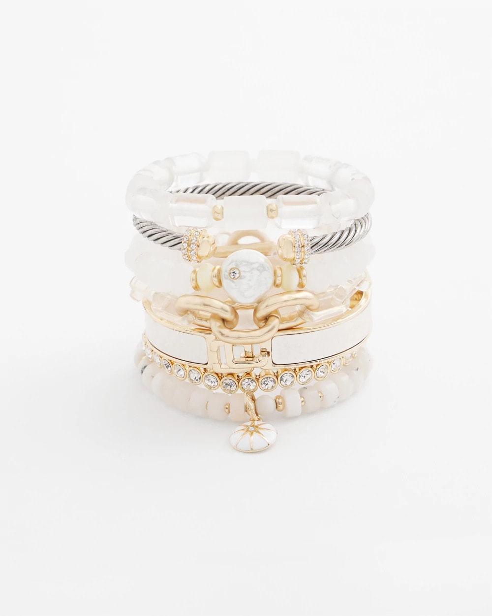 Gold Goldtone Stretch Tennis Bracelet