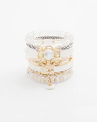 Gold Goldtone Stretch Tennis Bracelet
