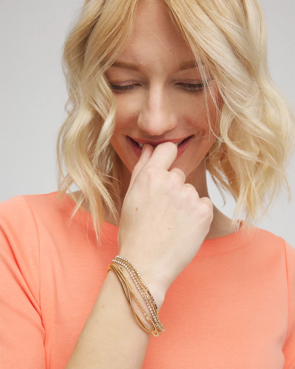 Gold Goldtone Multistrand Bracelet