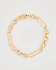 Gold Shiny Goldtone Novelty Charm Bracelet