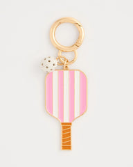 Pink Pink Enamel Pickleball Bag Charm