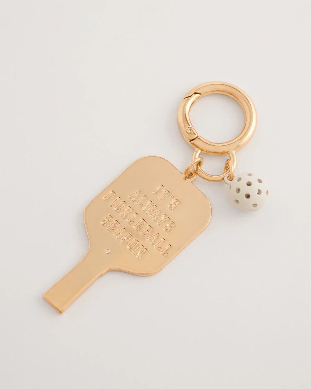 Pink Pink Enamel Pickleball Bag Charm