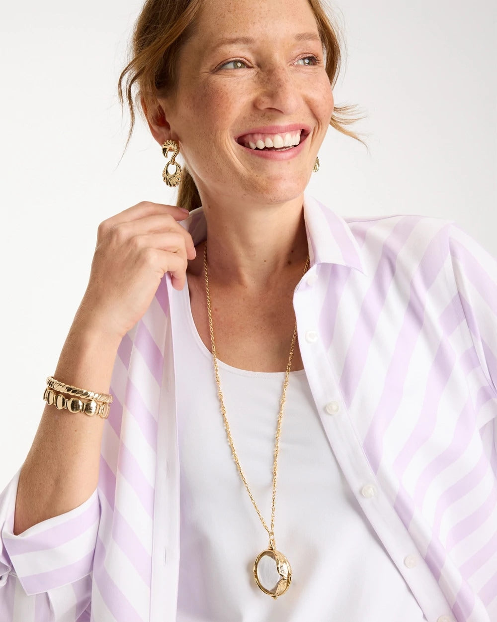 Gold Butterfly Wing Monocle Necklace