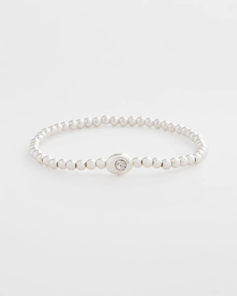 Silver Mini Bead Stretch Hero Bracelet