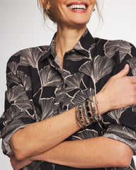 Silver Mini Bead Stretch Hero Bracelet