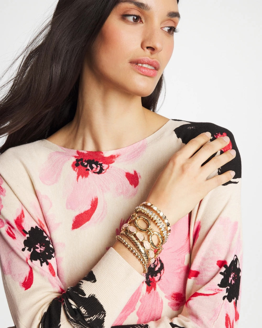 Gold Mini Bead Stretch Hero Bracelet