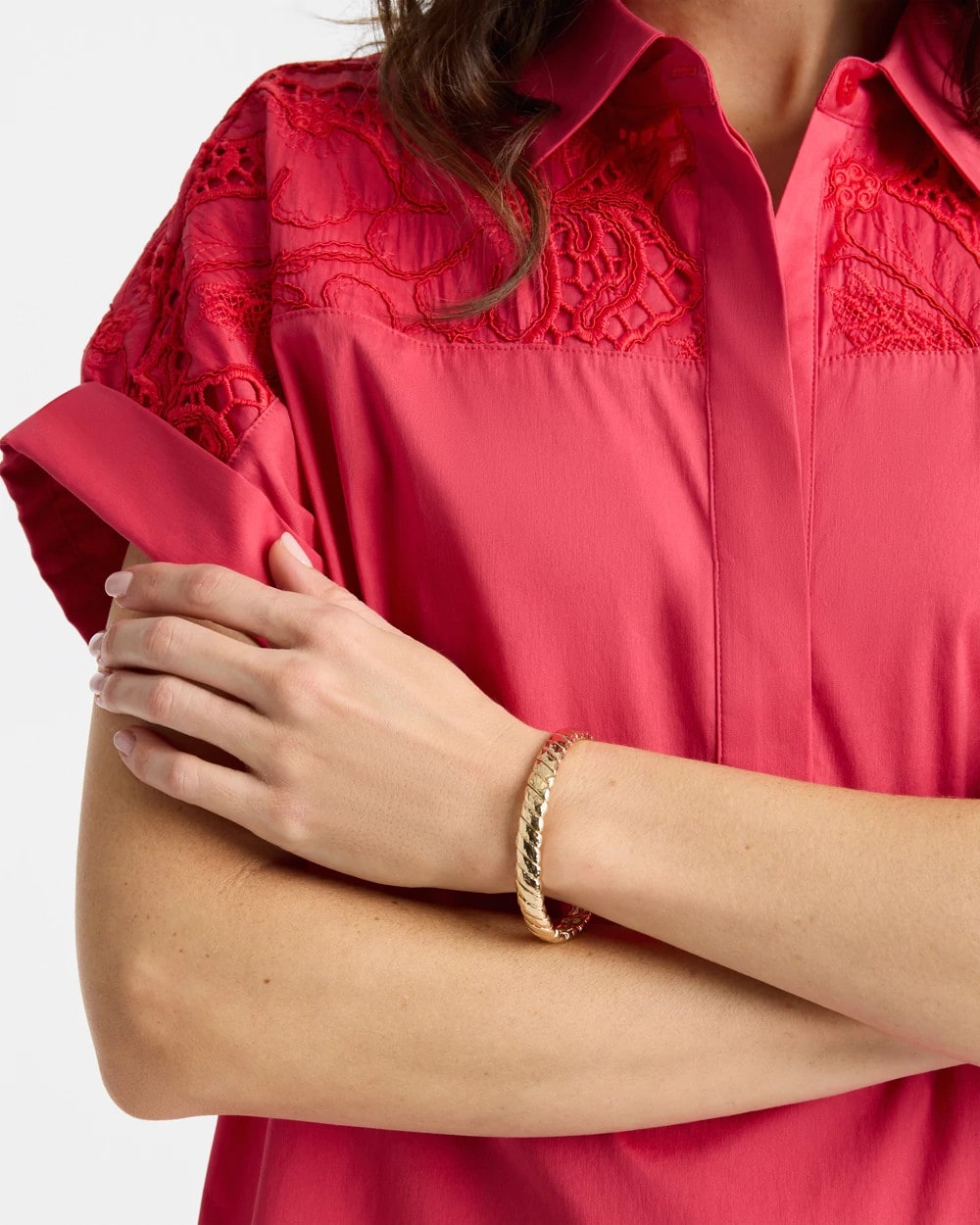 Gold Thin Twist Stretch Bracelet