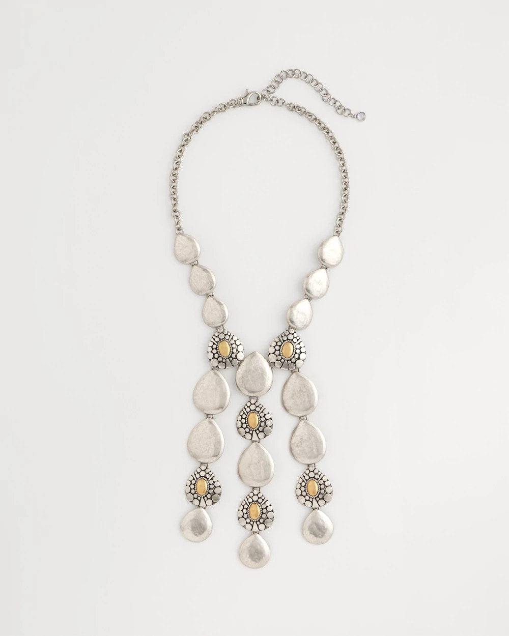 Mixed Metals Island Metal Linear Necklace