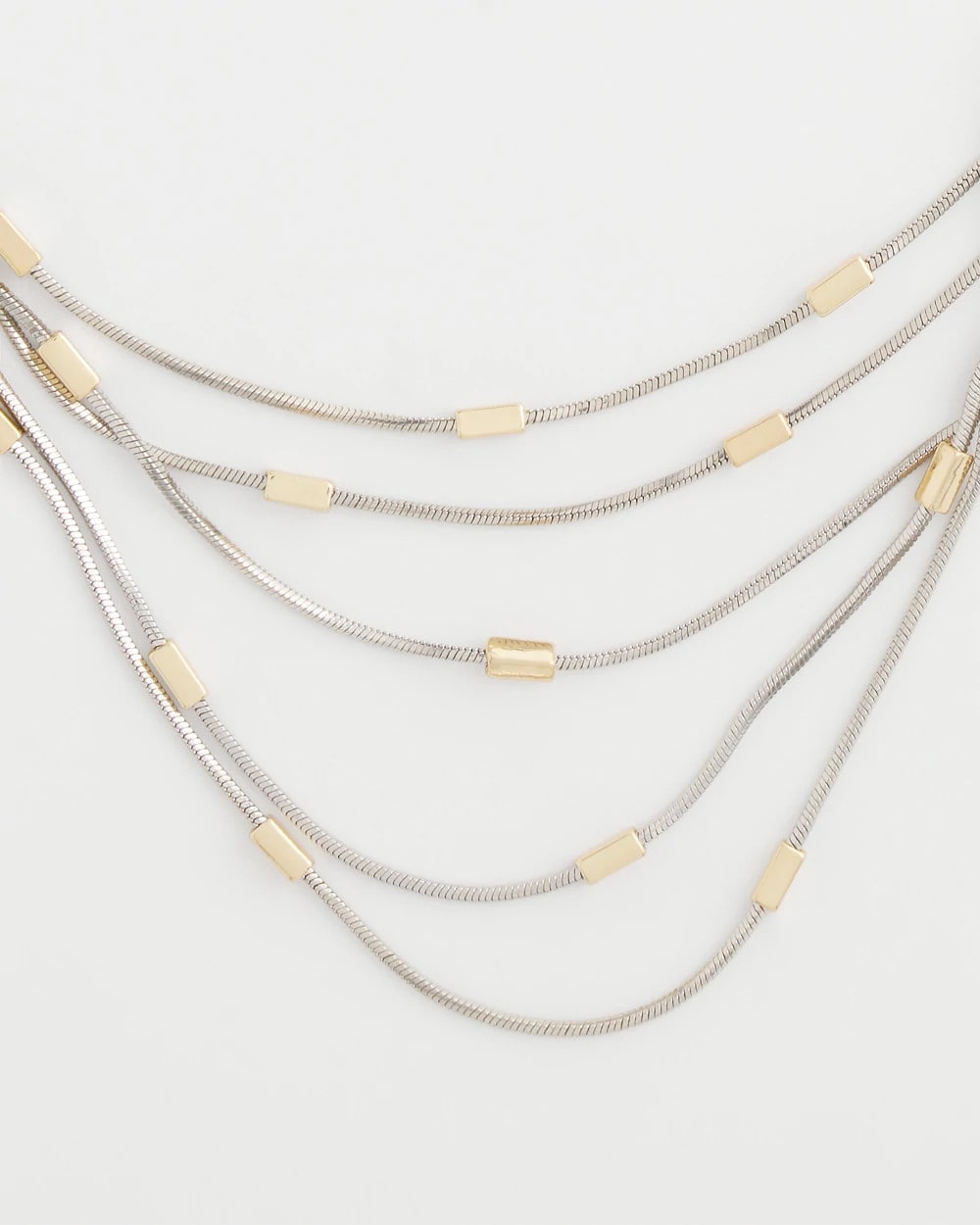 Mixed Metals Mixed Metal Multi-Strand Necklace