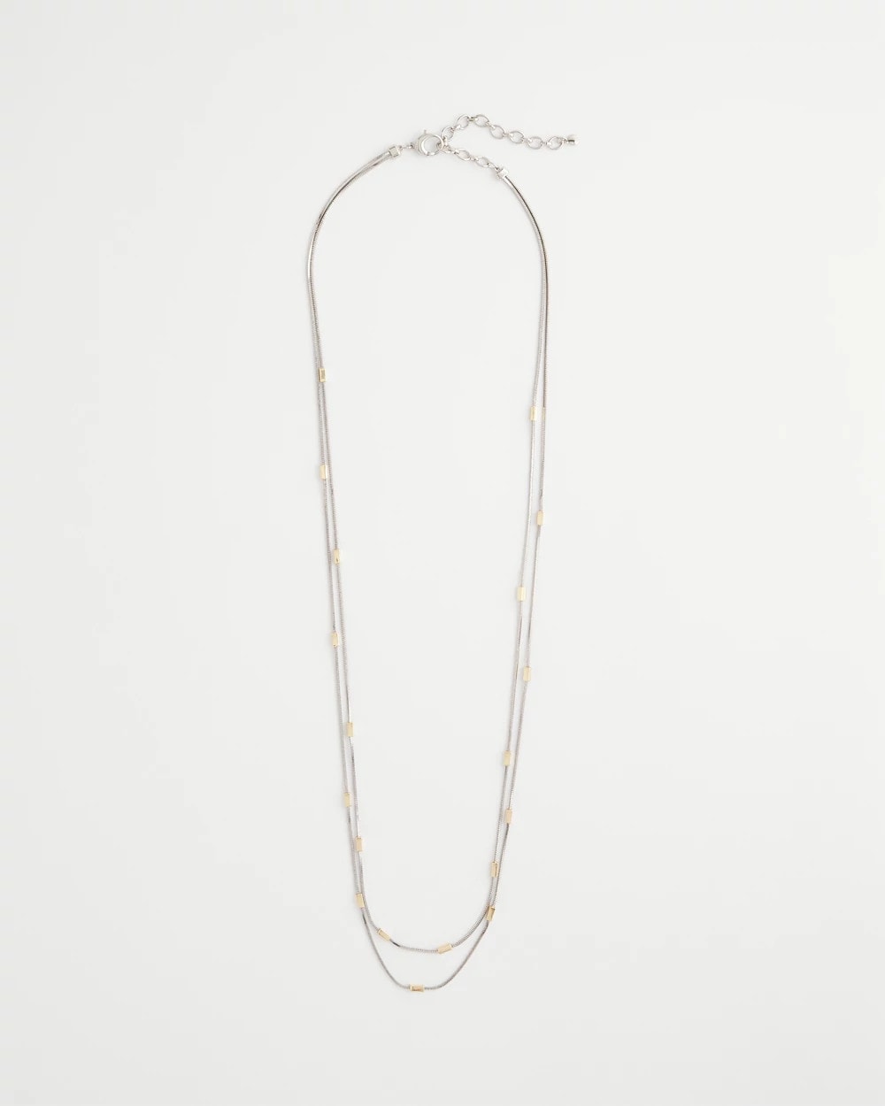 Mixed Metals Mixed Metal Double Strand Necklace