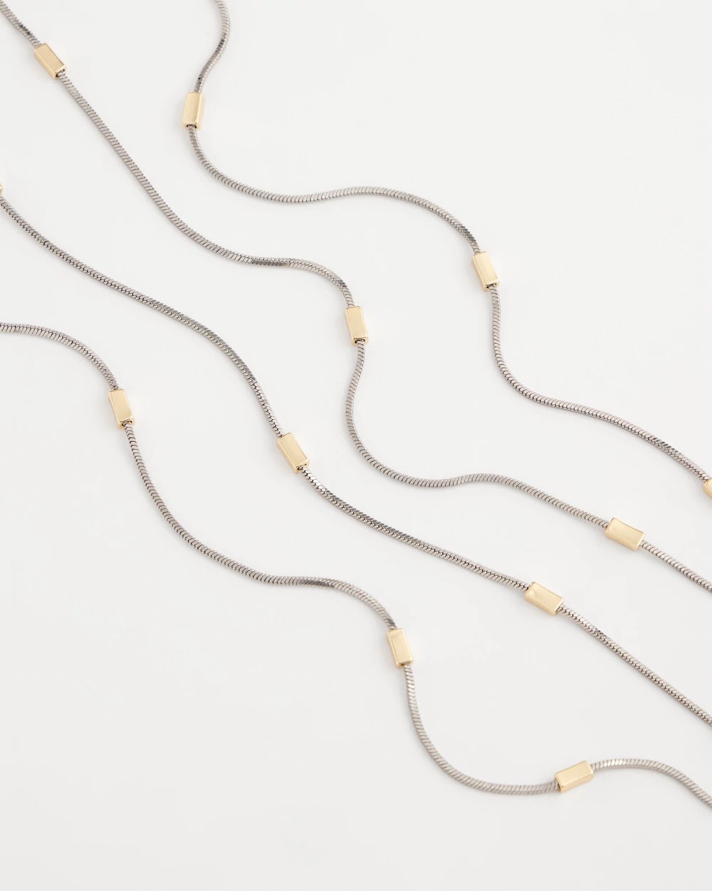 Mixed Metals Mixed Metal Double Strand Necklace