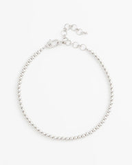 Silver Silvertone Beaded Necklace