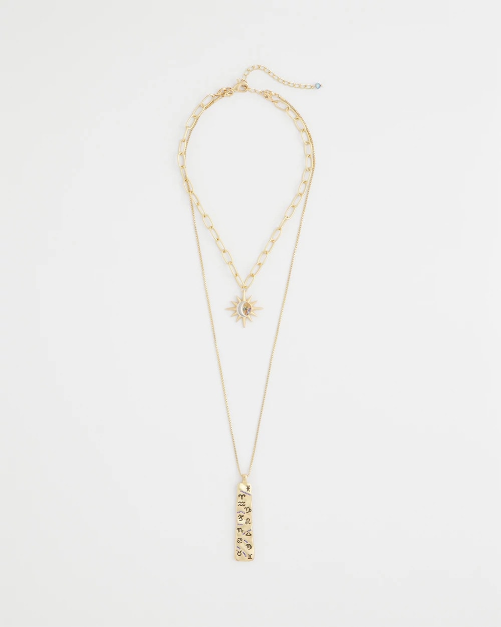 Gold Convertible Zodiac Pendant Necklace