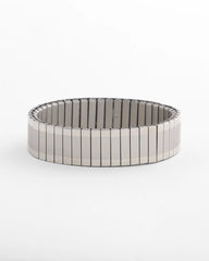 Silver Silver Tone Stretch Watchband Bracelet