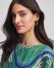 Gold Gold Oval Hoop Earrings