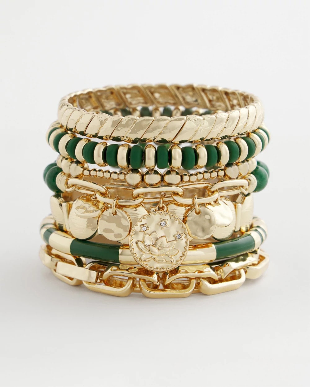 Green Green Jade Stone Charm Bracelet