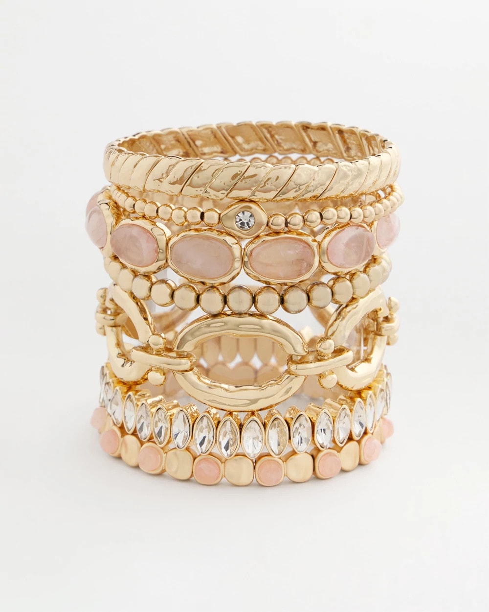 Blush Blush Mini Circle Stretch Bracelet