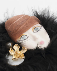 Multi Feathered Lady Brooch
