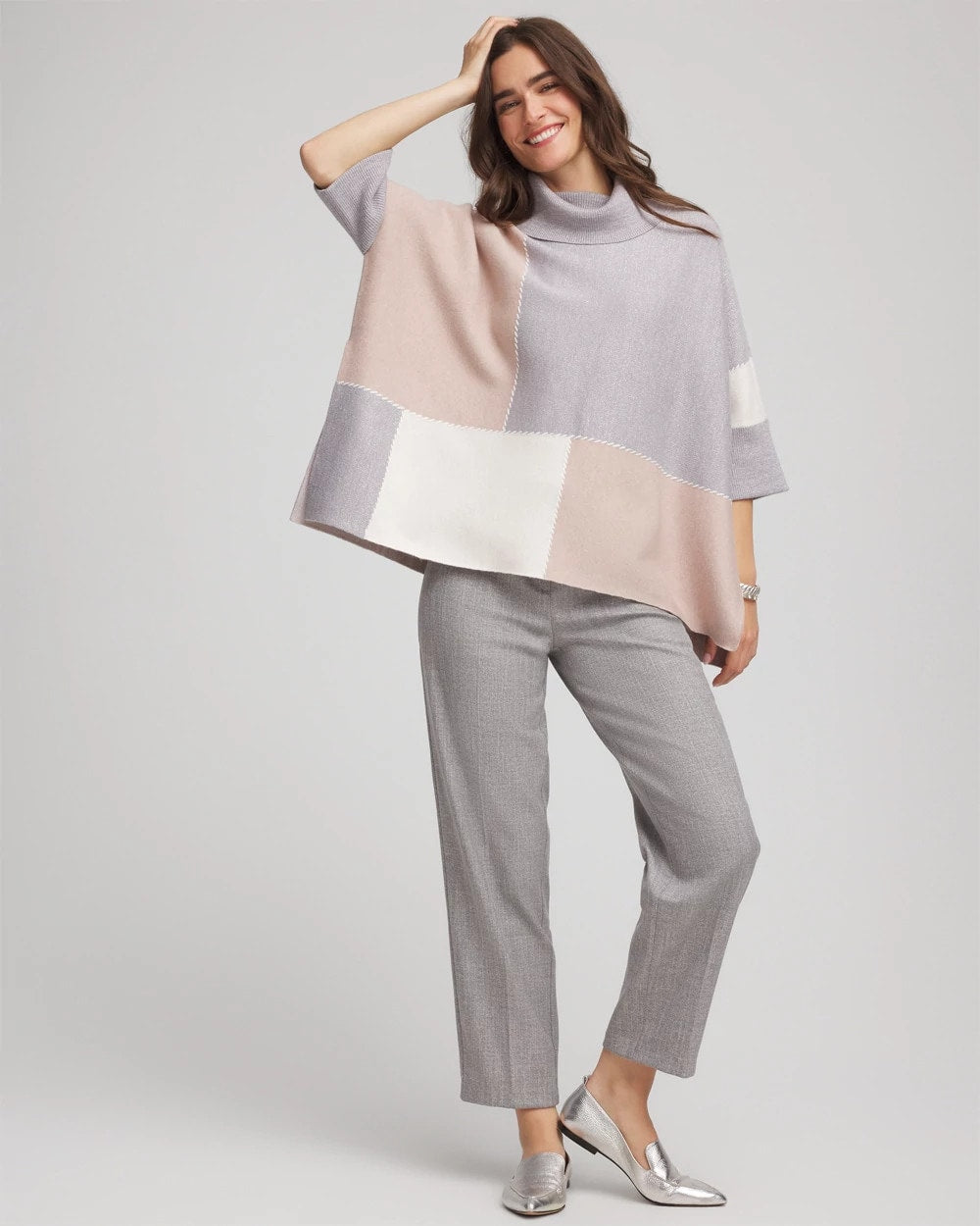Birch Quilted Chic Cowlneck Poncho