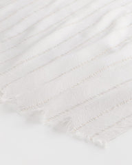 White Lurex Oblong Scarf
